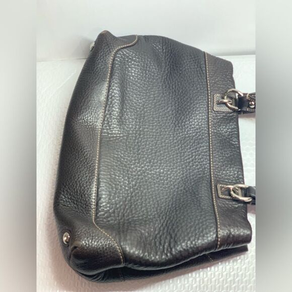 Coach Penelope Dark Brown Pebbled Leather Carryall Tote Purse G0982-14425 - Picture 7 of 16